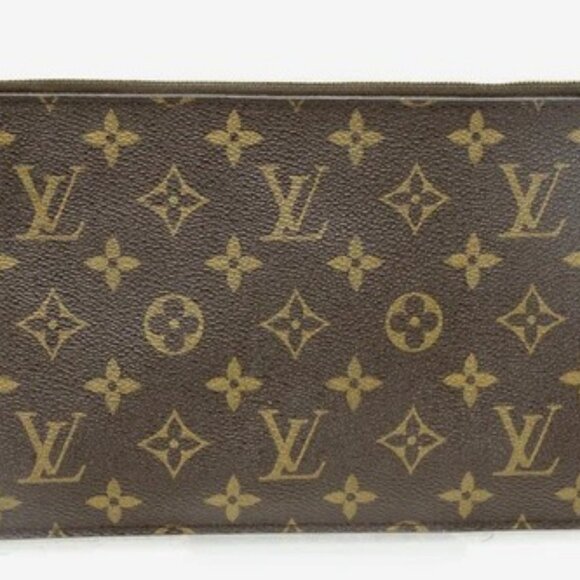 Louis Vuitton Neverfull Monogram Canvas Pochette Wristlet SD0119 - Brown *READ* - Picture 1 of 16